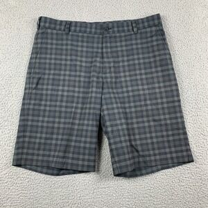 Nike Golf Shirts Mens 35 Grey Plaid Dri-Fit Core Performance Stretch 452712-010